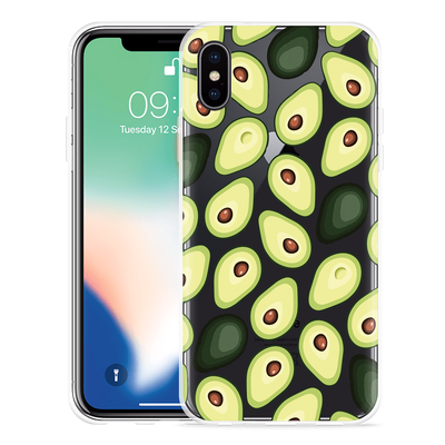 Cazy Hoesje geschikt voor iPhone Xs - Avocado's