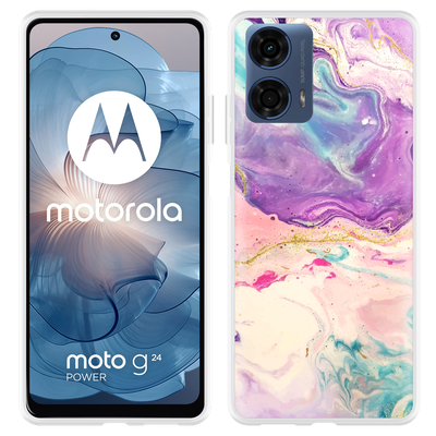 Cazy Hoesje geschikt voor Motorola Moto G04/G04s/G24/G24 Power Dromerige Kleuren