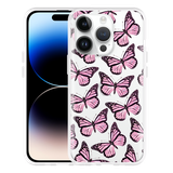 Hoesje geschikt voor iPhone 14 Pro - Roze Vlinders