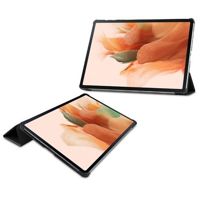 Cazy TriFold Hoes met Auto Slaap/Wake geschikt voor Samsung Galaxy Tab S7 FE - Zwart