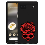 Hoesje Zwart geschikt voor Google Pixel 6a - Red Skull