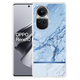 Hoesje geschikt voor Oppo Reno10 Pro 5G Blauw Marmer