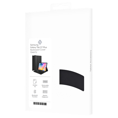 Cazy Hoes met Toetsenbord geschikt voor Samsung Galaxy Tab S6 Lite - Qwertz indeling - Zwart