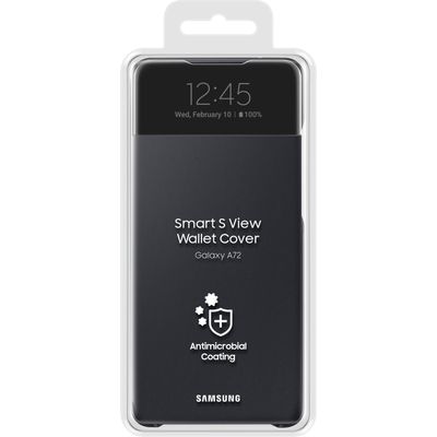 Samsung Galaxy A72 5G S View Wallet Cover - Zwart