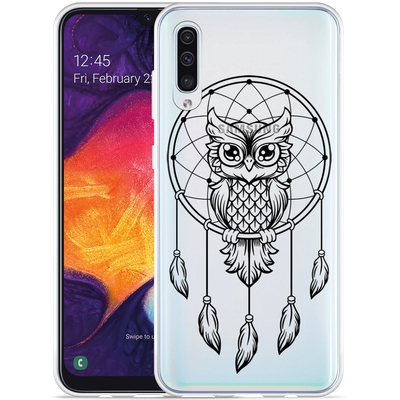 Cazy Hoesje geschikt voor Samsung Galaxy A50 - Dream Owl Mandala