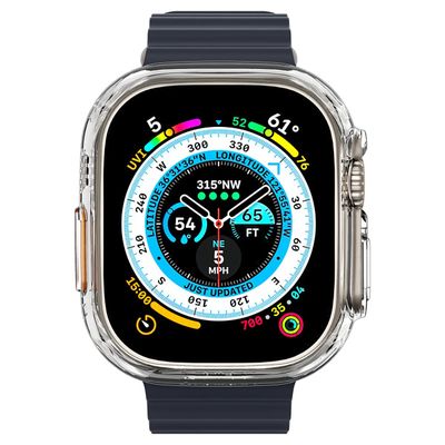 Case geschikt voor Apple Watch Ultra 1/2 - Spigen Thin Fit - Transparant