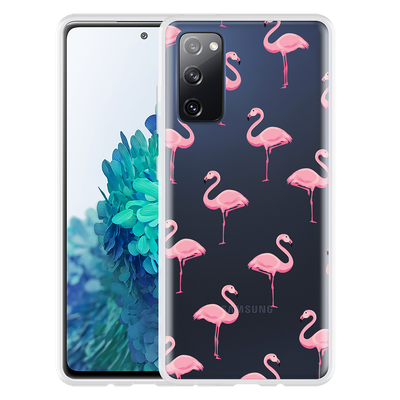 Cazy Hoesje geschikt voor Samsung Galaxy S20 FE - Flamingo