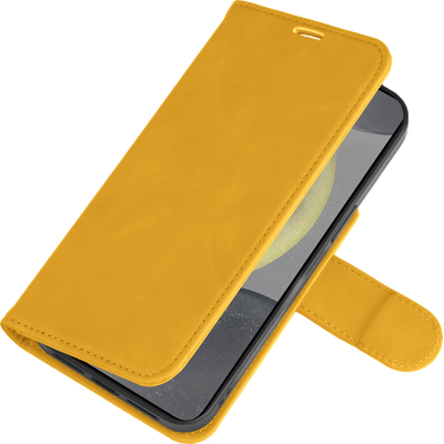 Cazy Uitneembaar Wallet Hoesje voor Samsung Galaxy S24 - Magnetisch 2-in-1 Hoesje met Pasvakjes - Geel