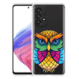 Hoesje geschikt voor Samsung Galaxy A53 - Colorful Owl Artwork