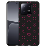 Hoesje Zwart geschikt voor Xiaomi 13 Pro Kleine Hartjes