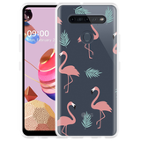 Hoesje geschikt voor LG K51S - Flamingo Pattern