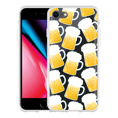 Cazy Hoesje geschikt voor iPhone 8 - Bierpullen