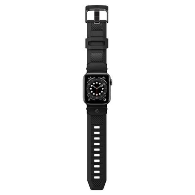 Bandje geschikt voor Apple Watch (38/40/41mm) - Spigen Rugged Band - Zwart