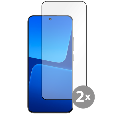 Cazy Tempered Glass Screen Protector geschikt voor Xiaomi 13 - Zwart - 2 stuks