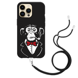 Hoesje met Koord Zwart geschikt voor iPhone 14 Pro Max - Smoking Chimp