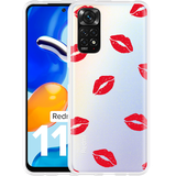 Cazy Hoesje geschikt voor Xiaomi Redmi Note 11/11S - Red Kisses