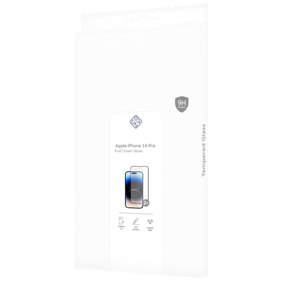 Cazy Tempered Glass Screen Protector geschikt voor iPhone 14 Pro - Zwart - 2 stuks