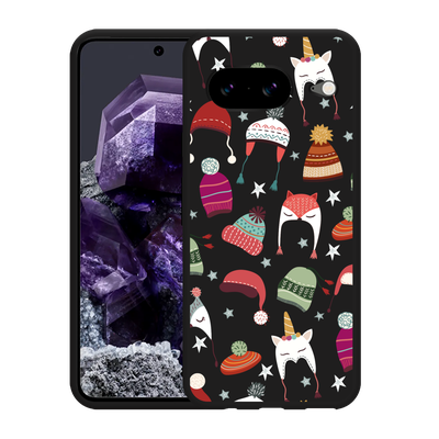 Cazy Hoesje Zwart geschikt voor Google Pixel 8 Winter Hats