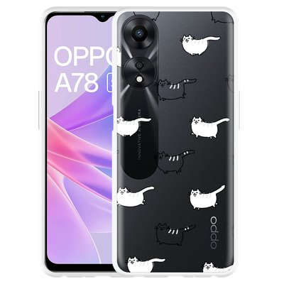 Cazy Hoesje geschikt voor Oppo A78 5G Love my Cat