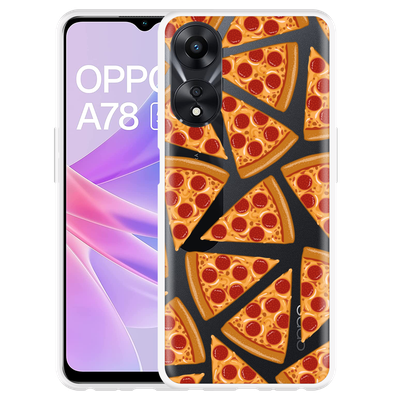 Cazy Hoesje geschikt voor Oppo A78 5G Pizza Party