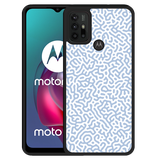 Hardcase hoesje geschikt voor Motorola Moto G10 - Blauwe Doodle