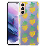 Hoesje geschikt voor Samsung Galaxy S21 - Pineapple