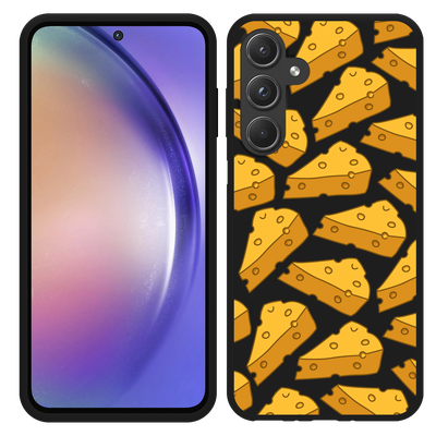 Cazy Hoesje Zwart geschikt voor Samsung Galaxy A55 Cheesy