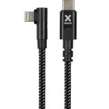 Xtorm USB-C naar Lightning Kabel - 90 graden Haaks - 150cm - Zwart