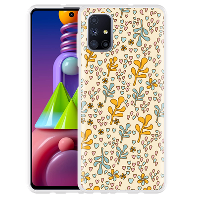 Cazy Hoesje geschikt voor Samsung Galaxy M51 - Doodle Flower