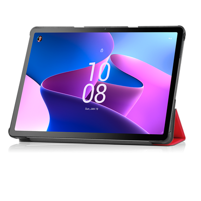 Cazy Hoes geschikt voor Lenovo Tab M10 Gen 3 - TriFold Tablet Smart Cover - Rood