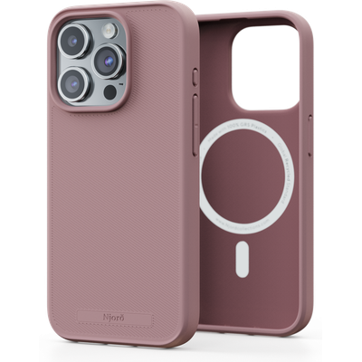 Njord Collections 100% GRS Slim Hoesje geschikt voor iPhone 15 Pro - Mag compatibel - Duurzaam materiaal - Roze