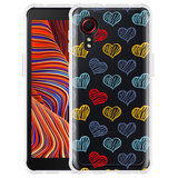 Hoesje geschikt voor Samsung Galaxy Xcover 5 - Doodle hearts