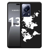 Hoesje Zwart geschikt voor Xiaomi 13 Lite World Map