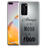 Hoesje geschikt voor Huawei P40 - Mood for Food Black