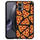 Hoesje Zwart geschikt voor Motorola Edge 30 Neo - Pizza Party