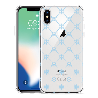 Cazy Hoesje geschikt voor iPhone Xs - Snowflake Pattern