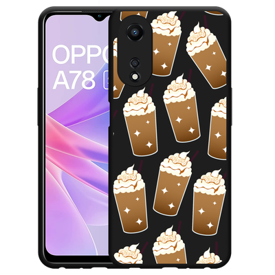 Cazy Hoesje Zwart geschikt voor Oppo A78 5G Frappuccino's