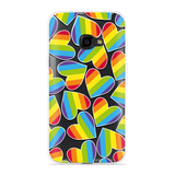 Hoesje geschikt voor Samsung Galaxy Xcover 4/4s - Regenboog Hartjes