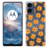 Hoesje geschikt voor Motorola Moto G04/G04s/G24/G24 Power Oranje Bloemen