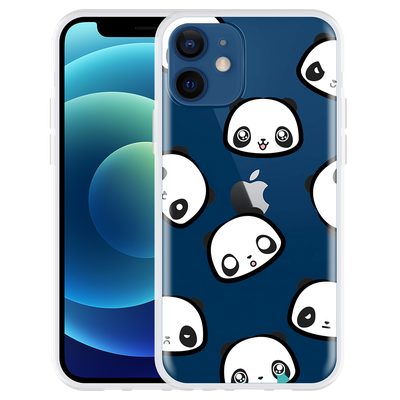 Cazy Hoesje geschikt voor iPhone 12 - Panda Emotions