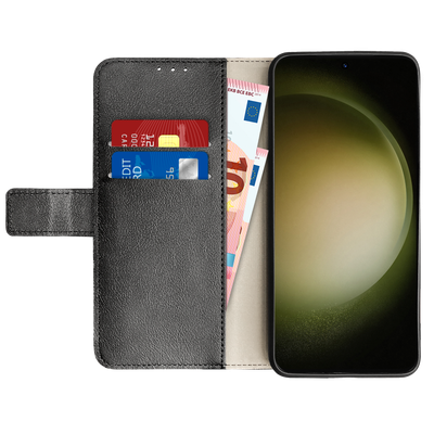 Cazy Wallet Classic Hoesje geschikt voor Samsung Galaxy S23 - Zwart