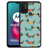 Hardcase hoesje geschikt voor Motorola Moto G10 - Winterse Teckels