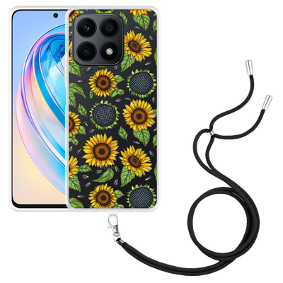 Cazy Hoesje met koord geschikt voor Motorola Edge 40 Pro Sunflowers