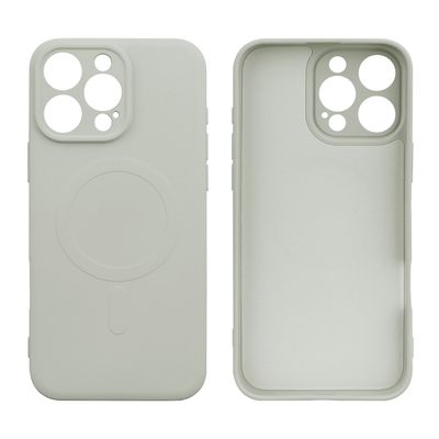 Cazy Soft Color TPU Hoesje geschikt voor iPhone 16 Pro - met Magnetische Ring - geschikt voor Magsafe - Ivory