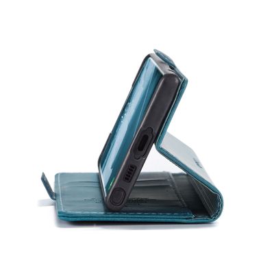 Samsung Galaxy S23 Ultra Hoesje - CASEME Retro Telefoonhoesje met Portemonnee - Blauw