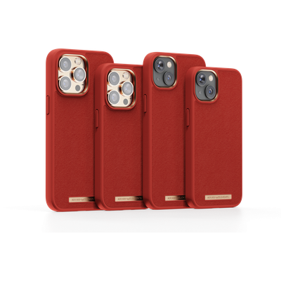Njord Collections Comfort+ Hoesje geschikt voor iPhone 14 Pro Max - Gerecycled Materiaal - 2M valbesecherming - oranje