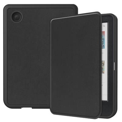 Cazy Hoes geschikt voor Kobo Clara Colour / Kobo Clara BW / Tolino Shine Color - E-reader Folio Hoes - Zwart