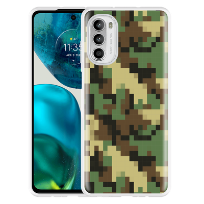 Cazy Hoesje geschikt voor Motorola Moto G52 - Pixel Camouflage