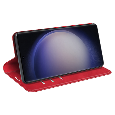 Cazy Wallet Magnetic Hoesje geschikt voor Samsung Galaxy S23 Ultra - Rood