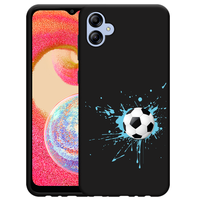 Cazy Hoesje Zwart geschikt voor Samsung Galaxy A04e Soccer Ball